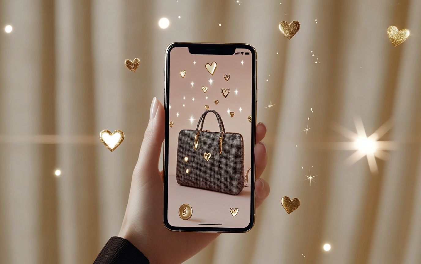 A Saclyn rental photographed for social, held up on a phone
